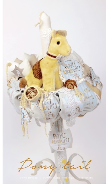 Lumanare de botez pentru baieti cu ponei, 65x4 cm, My little pony 6